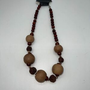 Vintage Wooden Bead Necklace